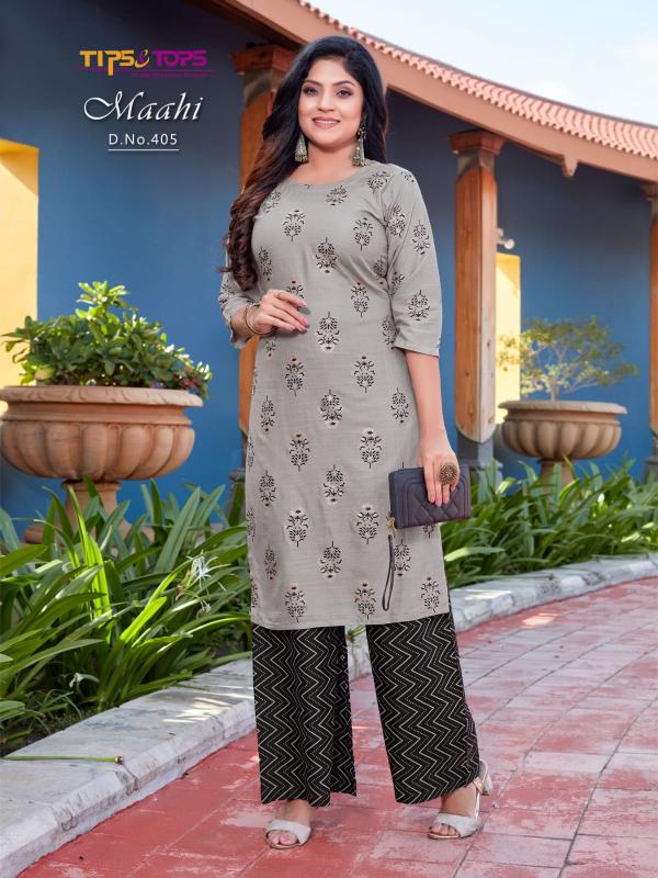 Tips Tops Maahi Vol 4 Rayon Foil Print Designer Exclusive Kurti 